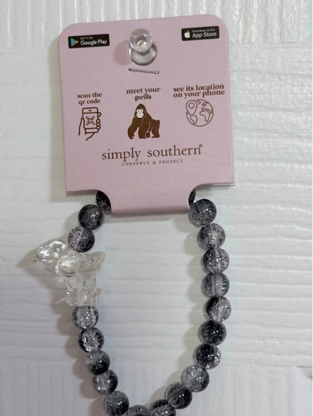 Simply Southern Gorilla Tracker Bracelet Beaded Animal